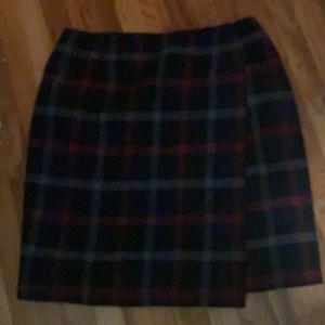 Black Red and White Plaid Skirt size 16 Tall
